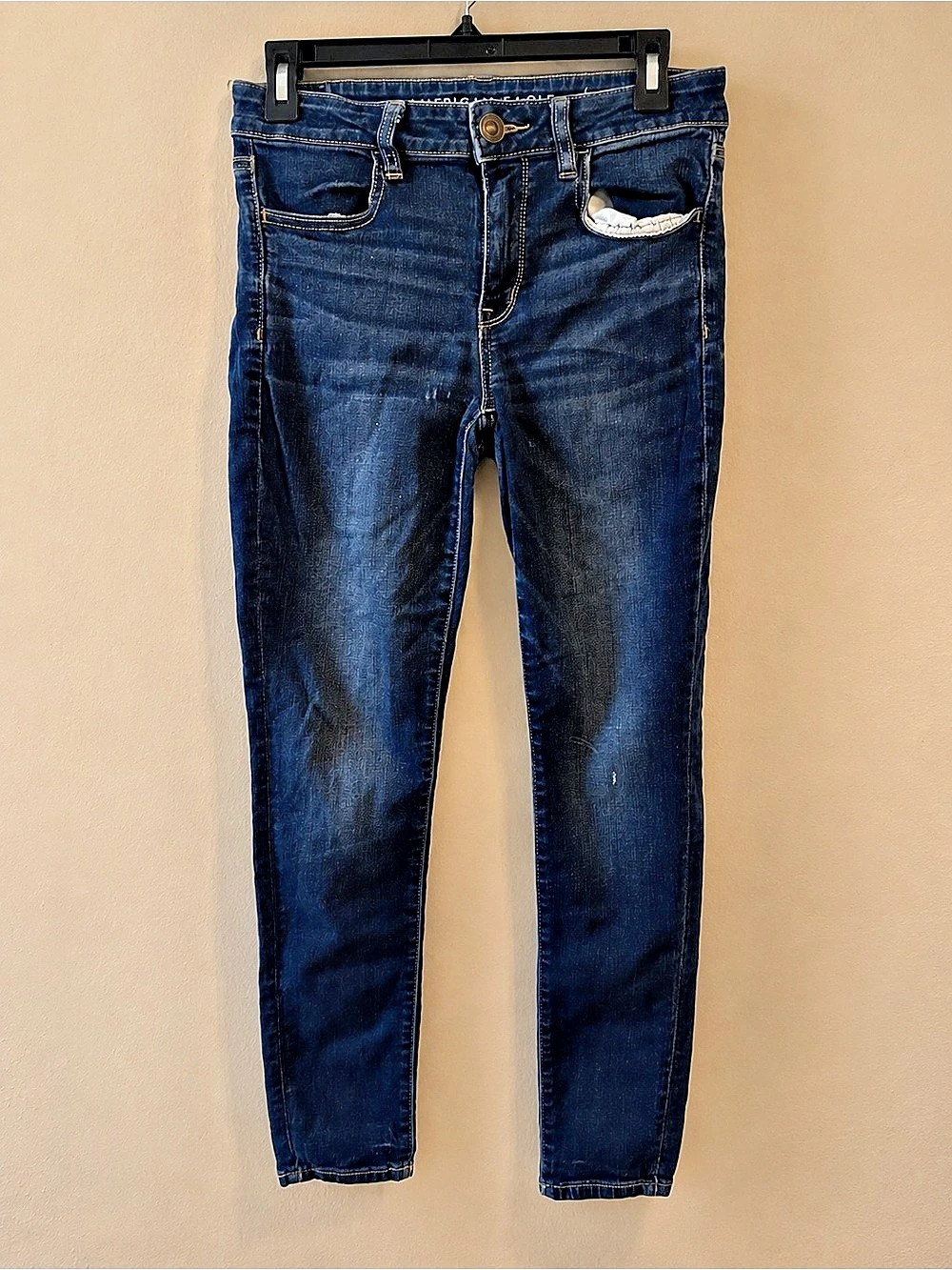 American Eagle Next Level Stretch Skinny Jeans in Blue Size 8